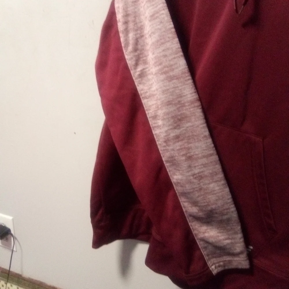 Bcg men's long sleeve burgundy hoodie. Size 2XL